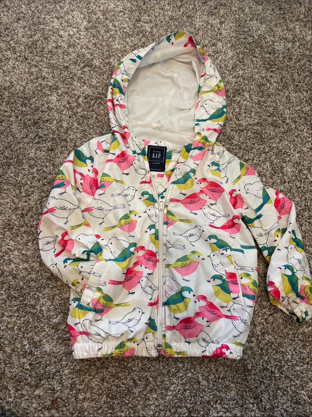 baby GAP windbreaker bird print